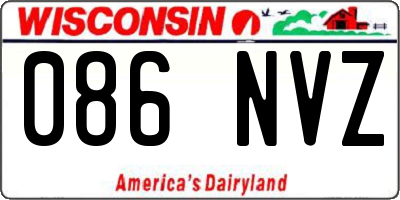 WI license plate 086NVZ