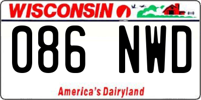 WI license plate 086NWD
