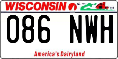 WI license plate 086NWH