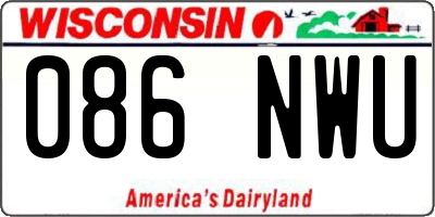 WI license plate 086NWU