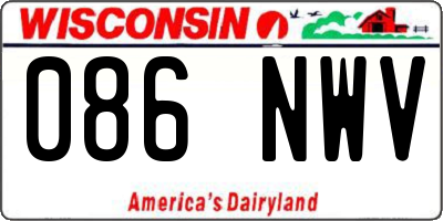 WI license plate 086NWV