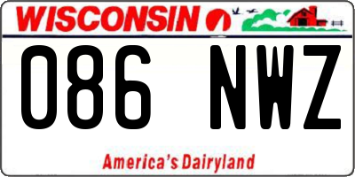 WI license plate 086NWZ