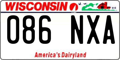 WI license plate 086NXA