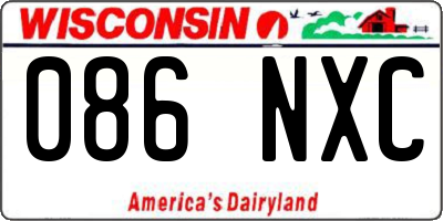 WI license plate 086NXC