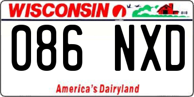 WI license plate 086NXD