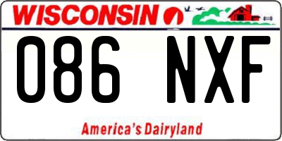 WI license plate 086NXF