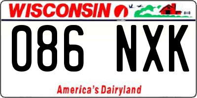 WI license plate 086NXK