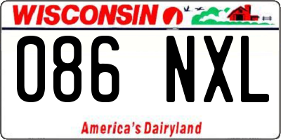 WI license plate 086NXL