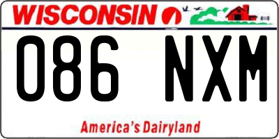 WI license plate 086NXM