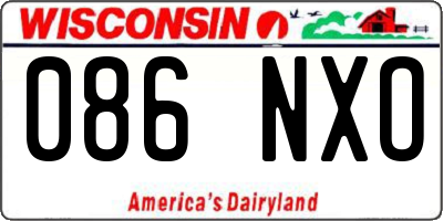WI license plate 086NXO