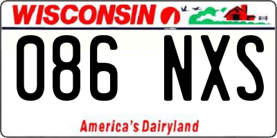 WI license plate 086NXS