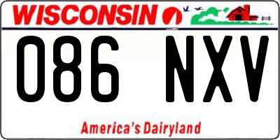 WI license plate 086NXV