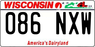 WI license plate 086NXW