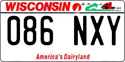 WI license plate 086NXY
