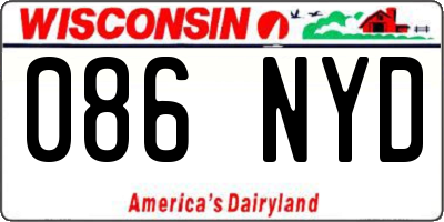 WI license plate 086NYD