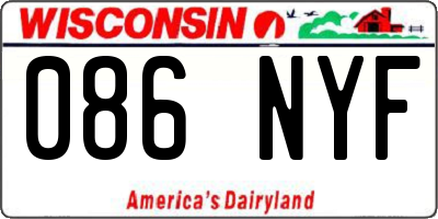 WI license plate 086NYF
