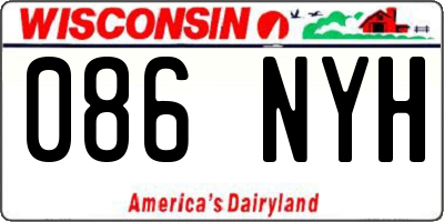 WI license plate 086NYH
