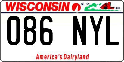 WI license plate 086NYL