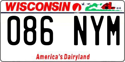 WI license plate 086NYM