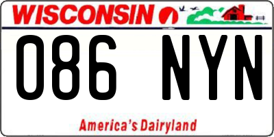 WI license plate 086NYN
