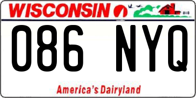 WI license plate 086NYQ