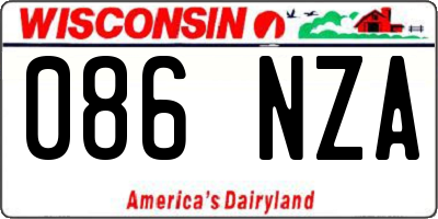 WI license plate 086NZA