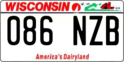 WI license plate 086NZB