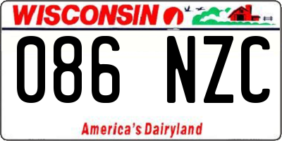 WI license plate 086NZC