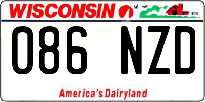WI license plate 086NZD