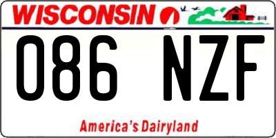 WI license plate 086NZF