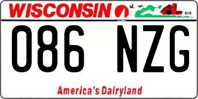 WI license plate 086NZG