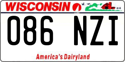 WI license plate 086NZI