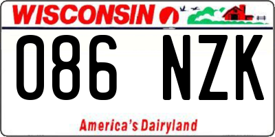 WI license plate 086NZK