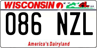 WI license plate 086NZL
