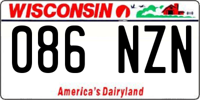 WI license plate 086NZN
