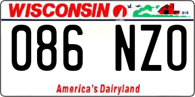 WI license plate 086NZO