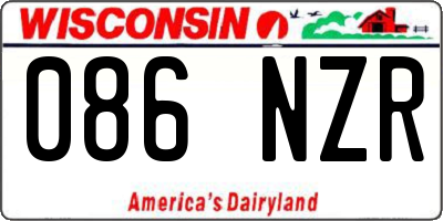WI license plate 086NZR