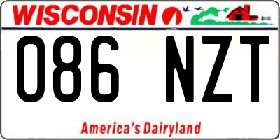 WI license plate 086NZT