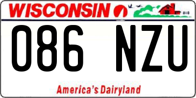 WI license plate 086NZU