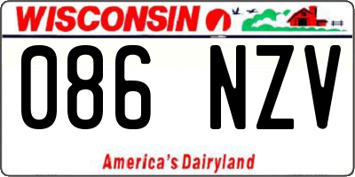 WI license plate 086NZV