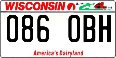 WI license plate 086OBH