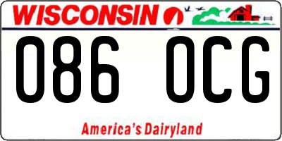 WI license plate 086OCG