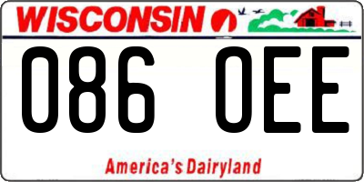 WI license plate 086OEE