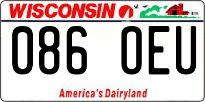 WI license plate 086OEU
