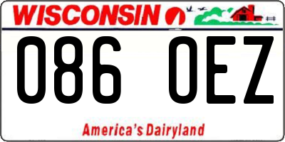 WI license plate 086OEZ
