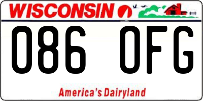 WI license plate 086OFG