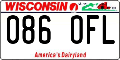 WI license plate 086OFL