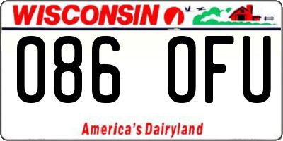 WI license plate 086OFU