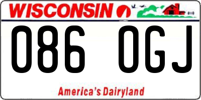 WI license plate 086OGJ