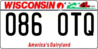 WI license plate 086OTQ